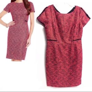 ANTONIO MELANI Red Patterned Sheath Dress